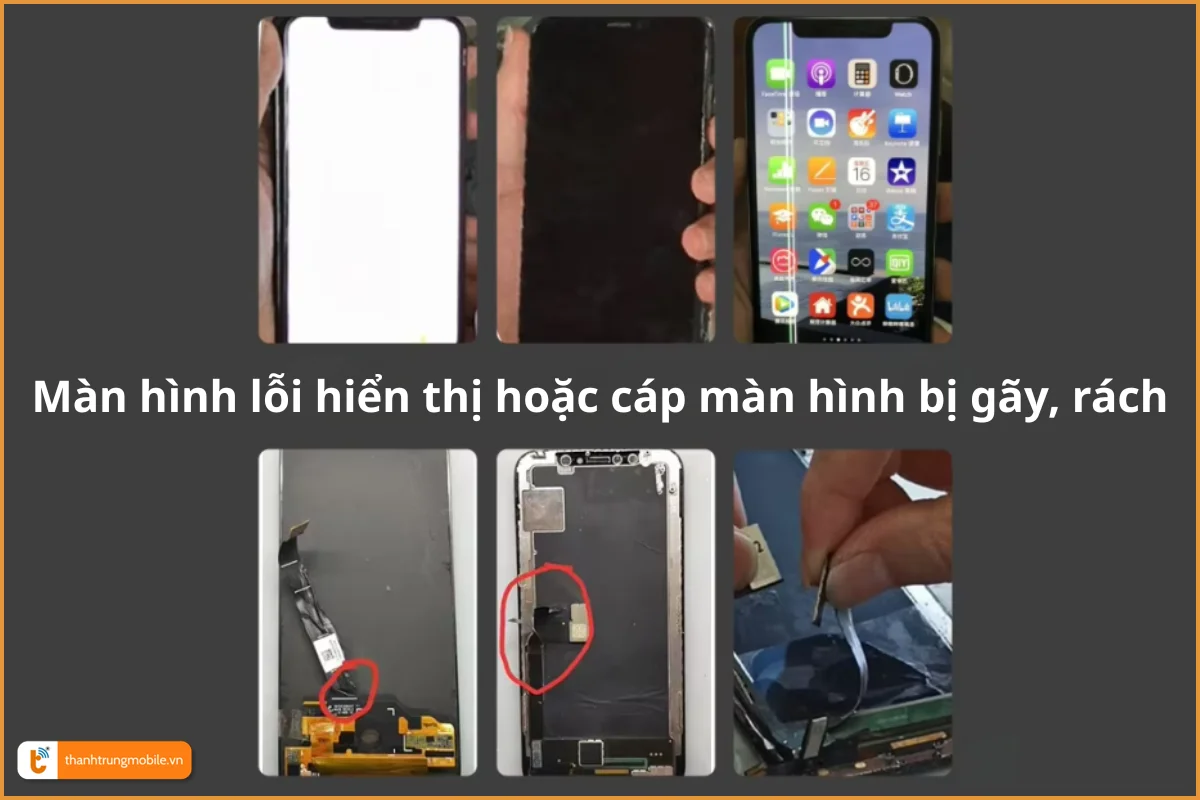 Dấu hiệu cần ép cổ cáp màn hình điện thoại