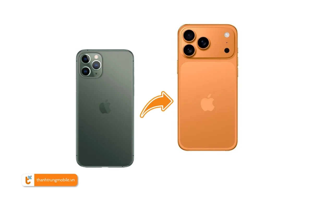 Độ vỏ iPhone 11 Pro Max lên 17 Pro Max