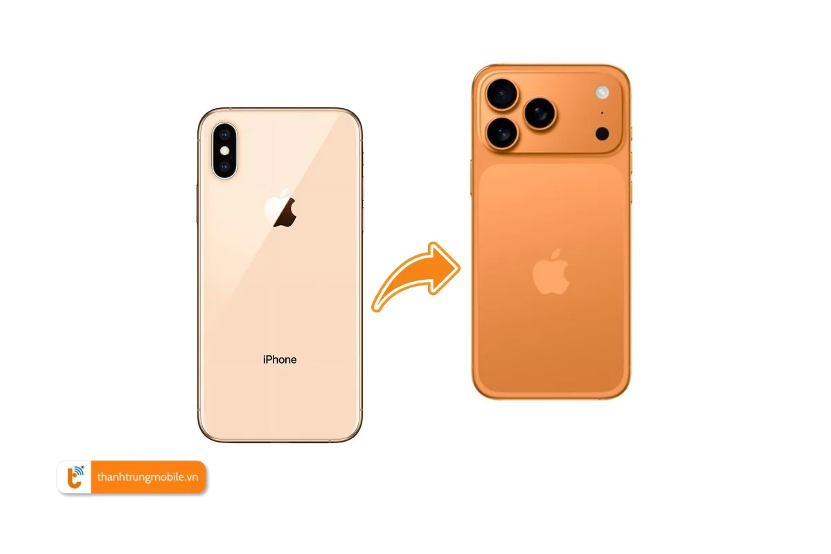 Độ vỏ iPhone Xs lên 17 Pro