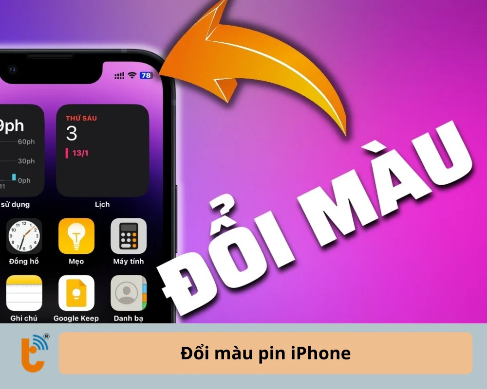 Đổi màu pin iPhone