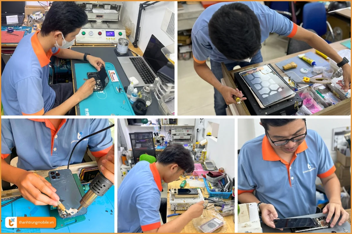 Đội ngũ kỹ thuật viên kinh nghiệm lâu năm tại Thành Trung Mobile