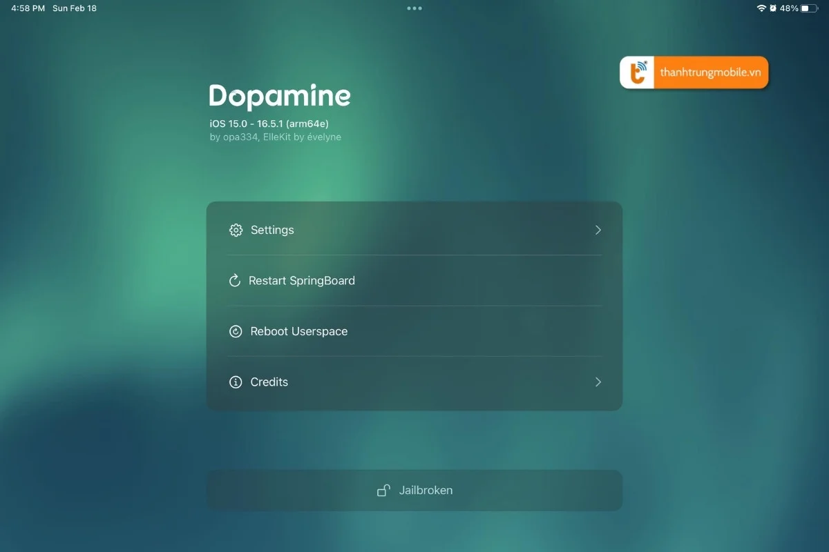 Dopamine Jailbreak bằng Windows a1