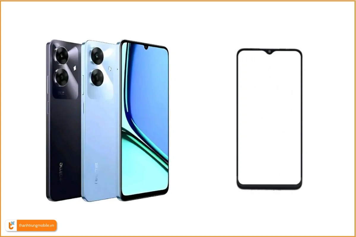 Ép kính Realme Note 60 chuẩn đẹp, giá rẻ