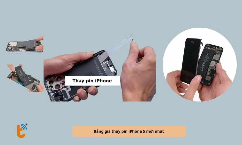  thay pin iPhone 5 giá bao nhiêu