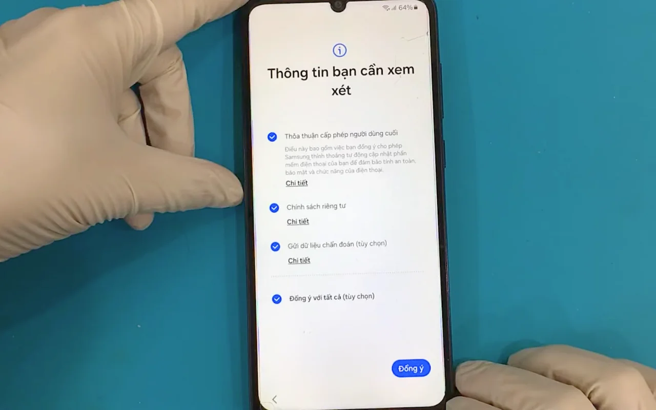Gỡ bỏ xác minh tài khoản Google Samsung A06