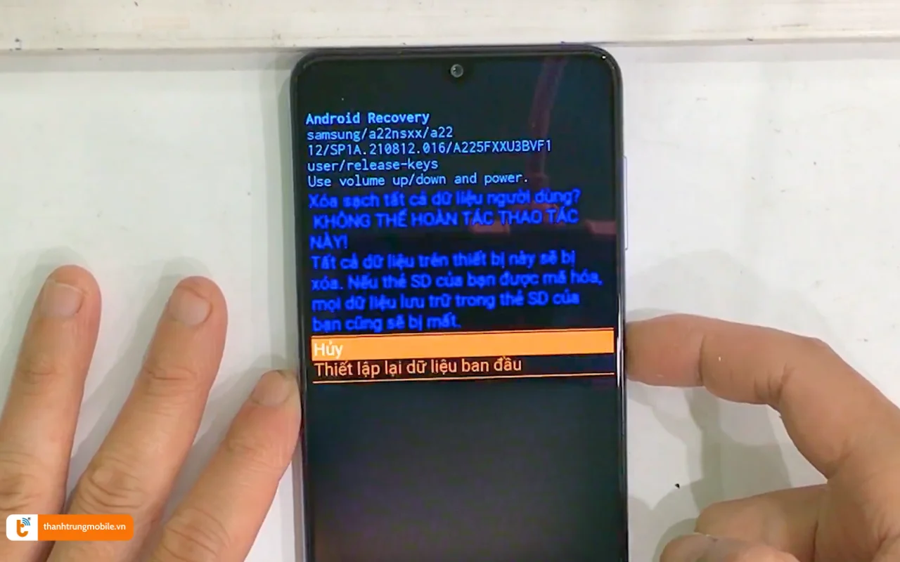 Gỡ bỏ xác minh tài khoản Google Samsung A22