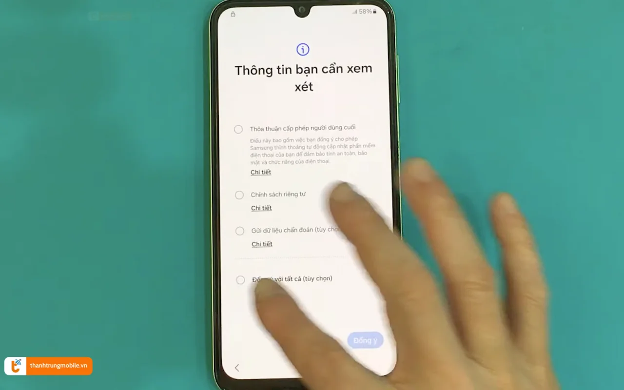 Gỡ bỏ xác minh tài khoản Google Samsung A25