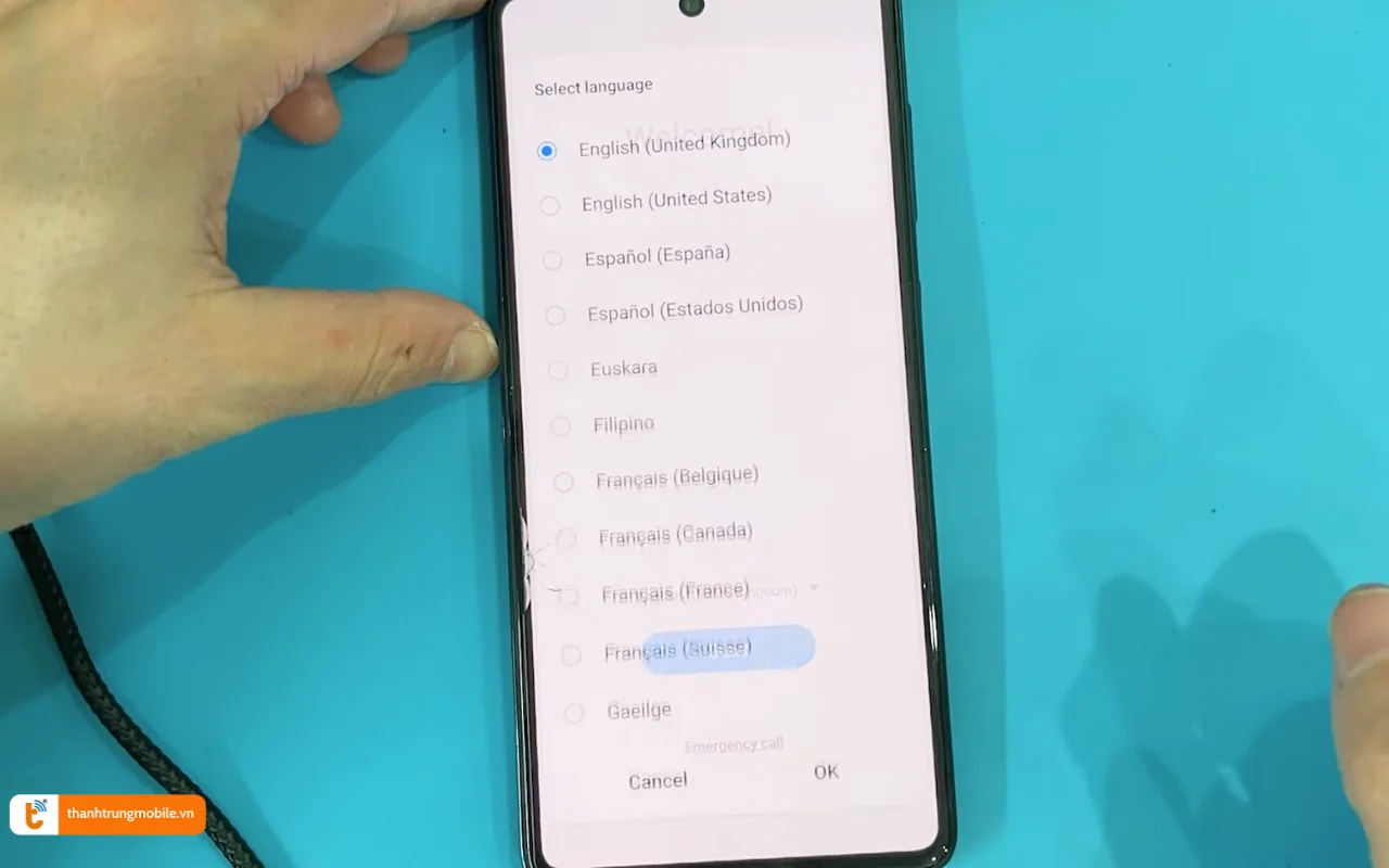 Gỡ bỏ xác minh tài khoản Google Samsung A35