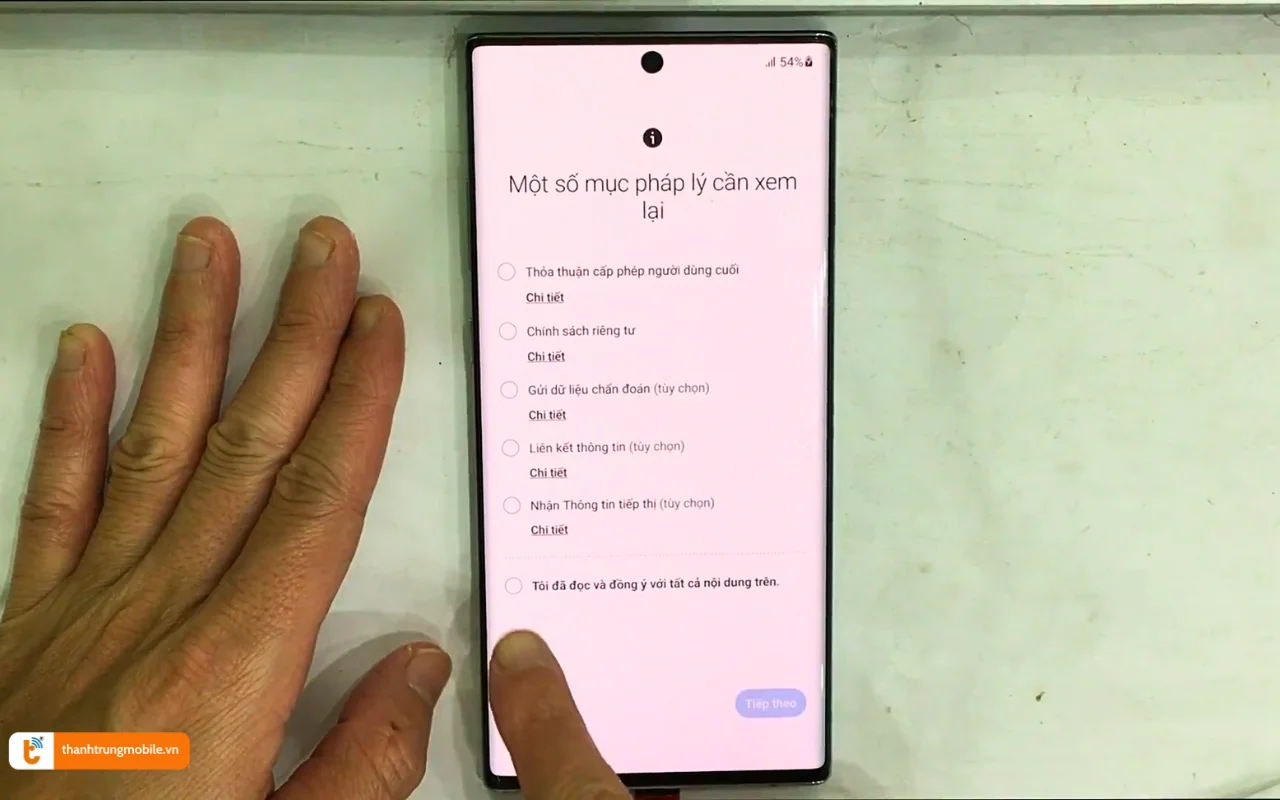 Gỡ bỏ xác minh tài khoản Google Samsung Note 10 Series