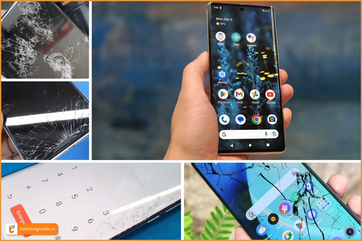 Google Pixel 7 Pro và các dấu hiệu bể vỡ mặt kính thường gặp