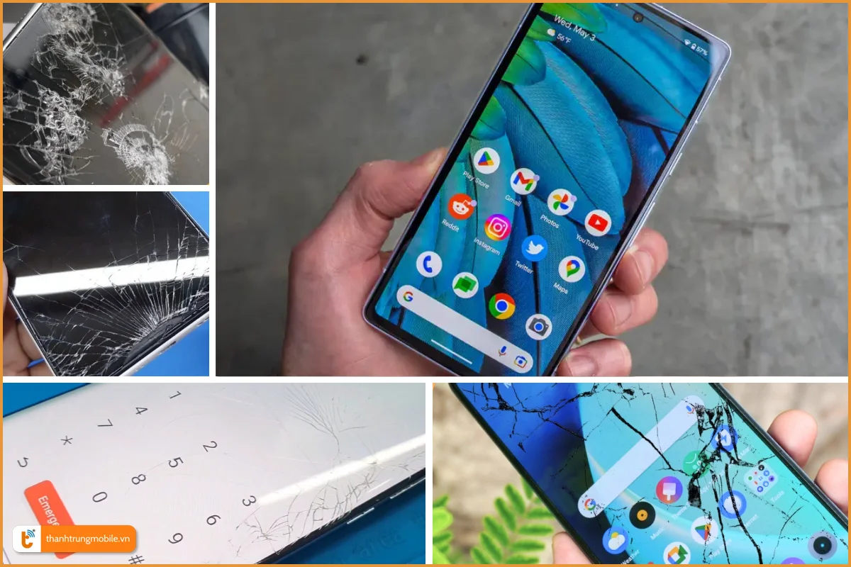 Google Pixel 7 Pro và các dấu hiệu bể vỡ mặt kính thường gặp