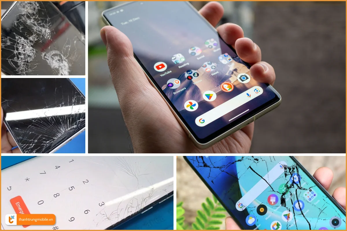 Google Pixel 7 và các dấu hiệu bể vỡ mặt kính thường gặp