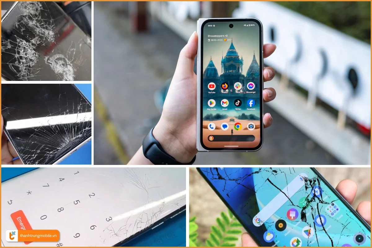 Google Pixel 9 Pro Fold và các dấu hiệu bể vỡ mặt kính thường gặp