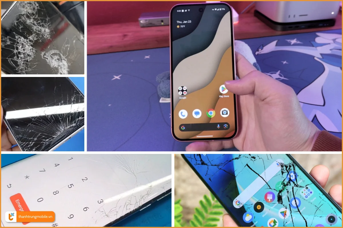 Google Pixel 9 và các dấu hiệu bể vỡ mặt kính thường gặp