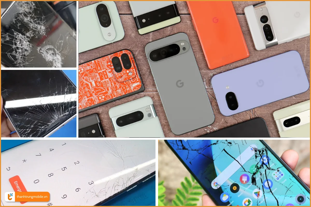 Google Pixel và các dấu hiệu bể vỡ mặt kính thường gặp