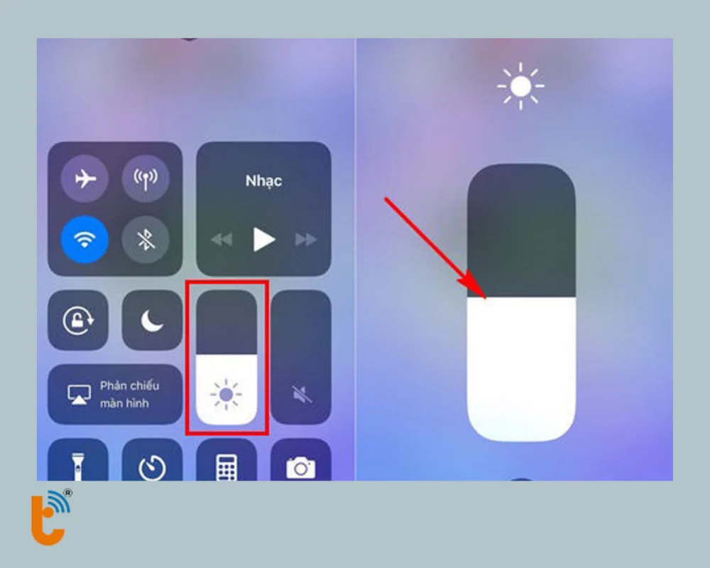 Hạ độ sáng màn hình