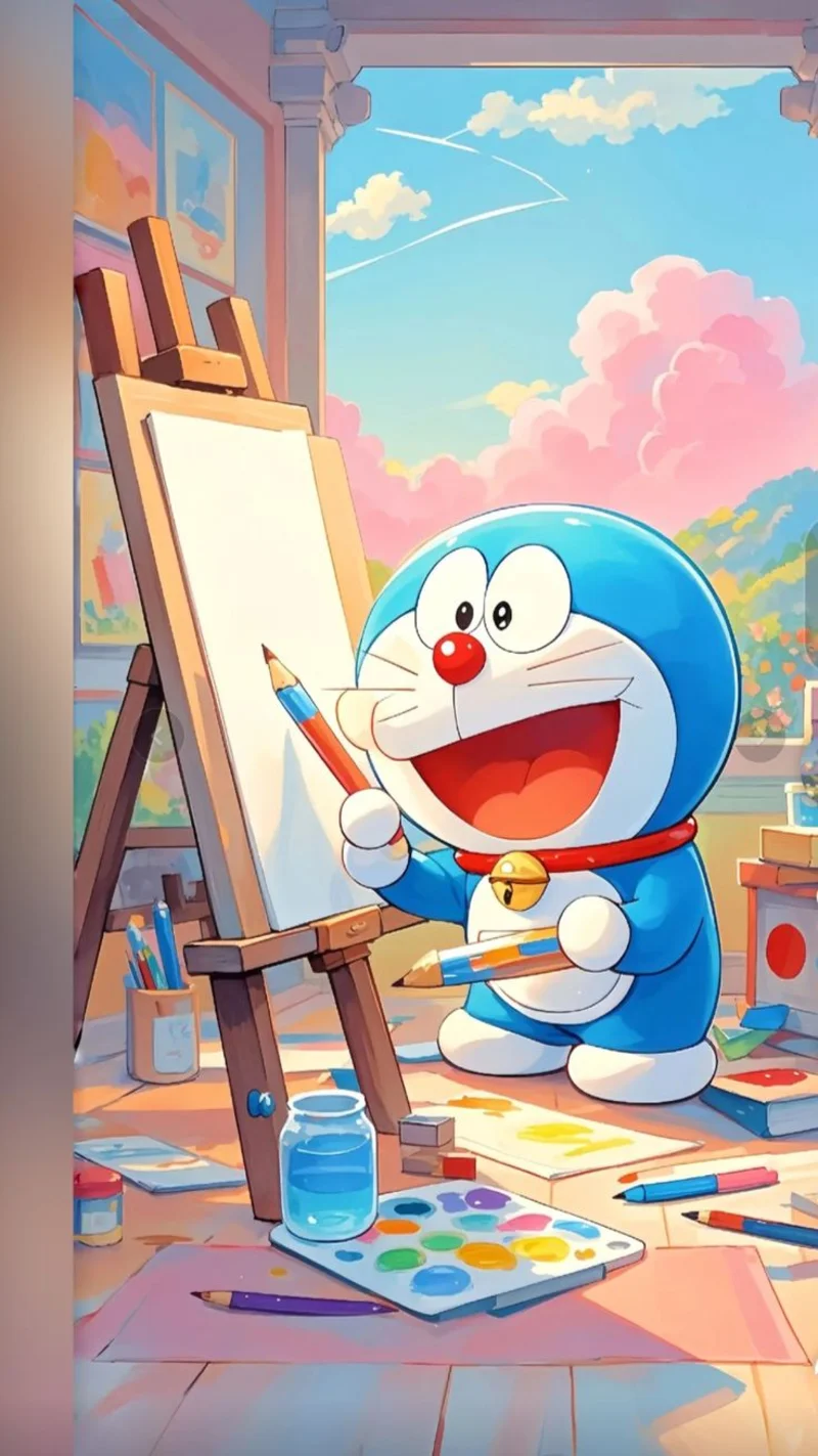 Hình nền Doremon hoạt hình đáng yêu 2