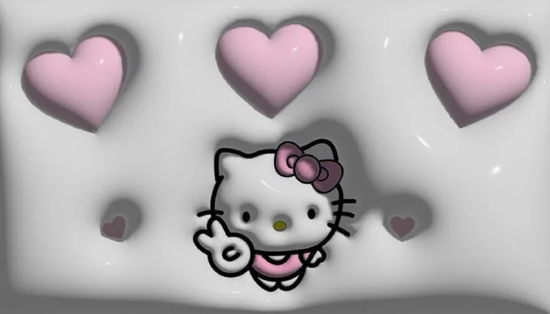 Hình nền Hello Kitty 3D sắc nét 2