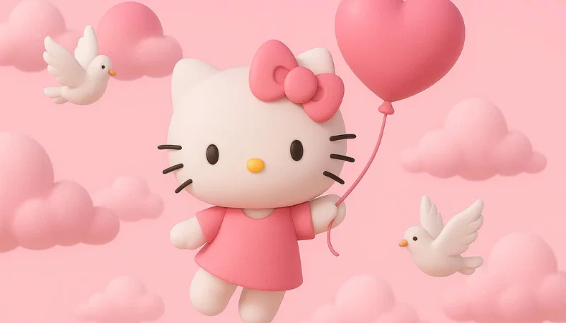 Hình nền Hello Kitty 3D sắc nét 23