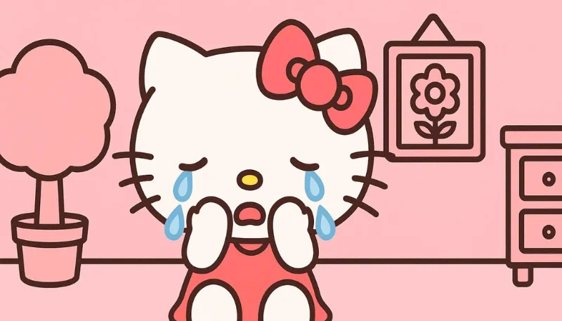 Hình nền Hello Kitty khóc nhè 1