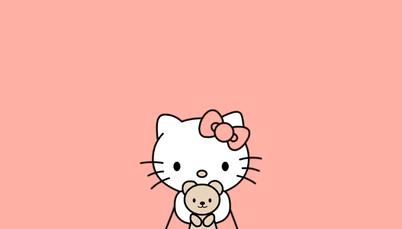 Hình nền Hello Kitty đơn giản 4