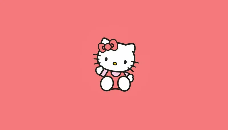 Hình nền Hello Kitty đơn giản 16