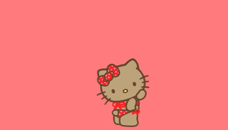 Hình nền Hello Kitty đơn giản 28