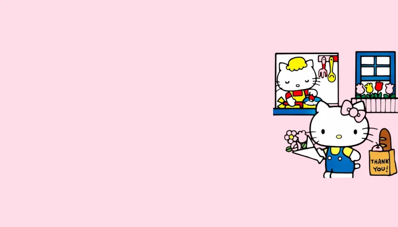 Hình nền Hello Kitty đơn giản 29