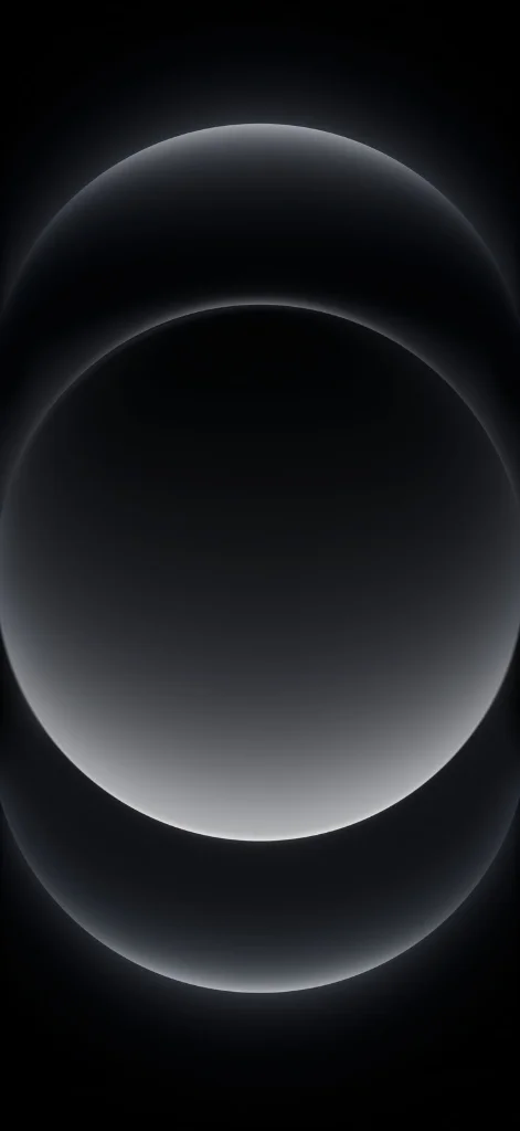 Hình nền iPhone mặc định đen trắng một hình tròn