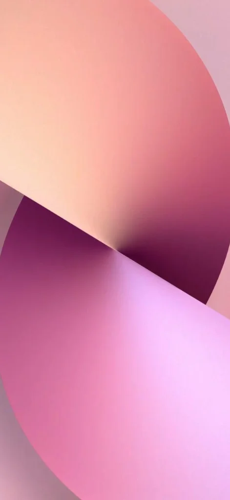 Hình nền iPhone mặc định hai hình cắt nhau màu hồng