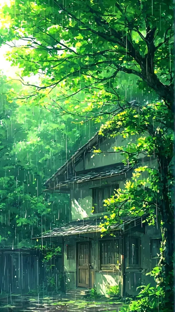 Hình nền màu xanh lá cây tươi mát cho điện thoại 11