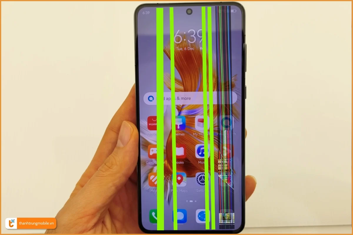 Huawei Mate 50 sọc hư màn hình