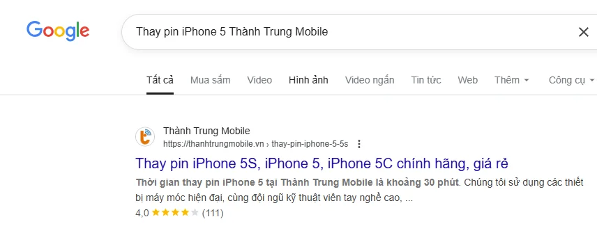 Cách tìm giá thay pin iPhone 5 nhanh và chính xác tuyệt đối (không cần xin báo giá)