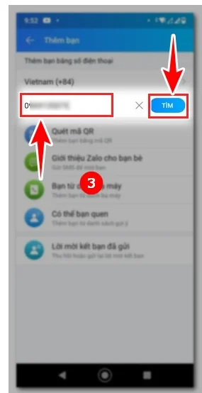 Nhập và tìm số điện thoại