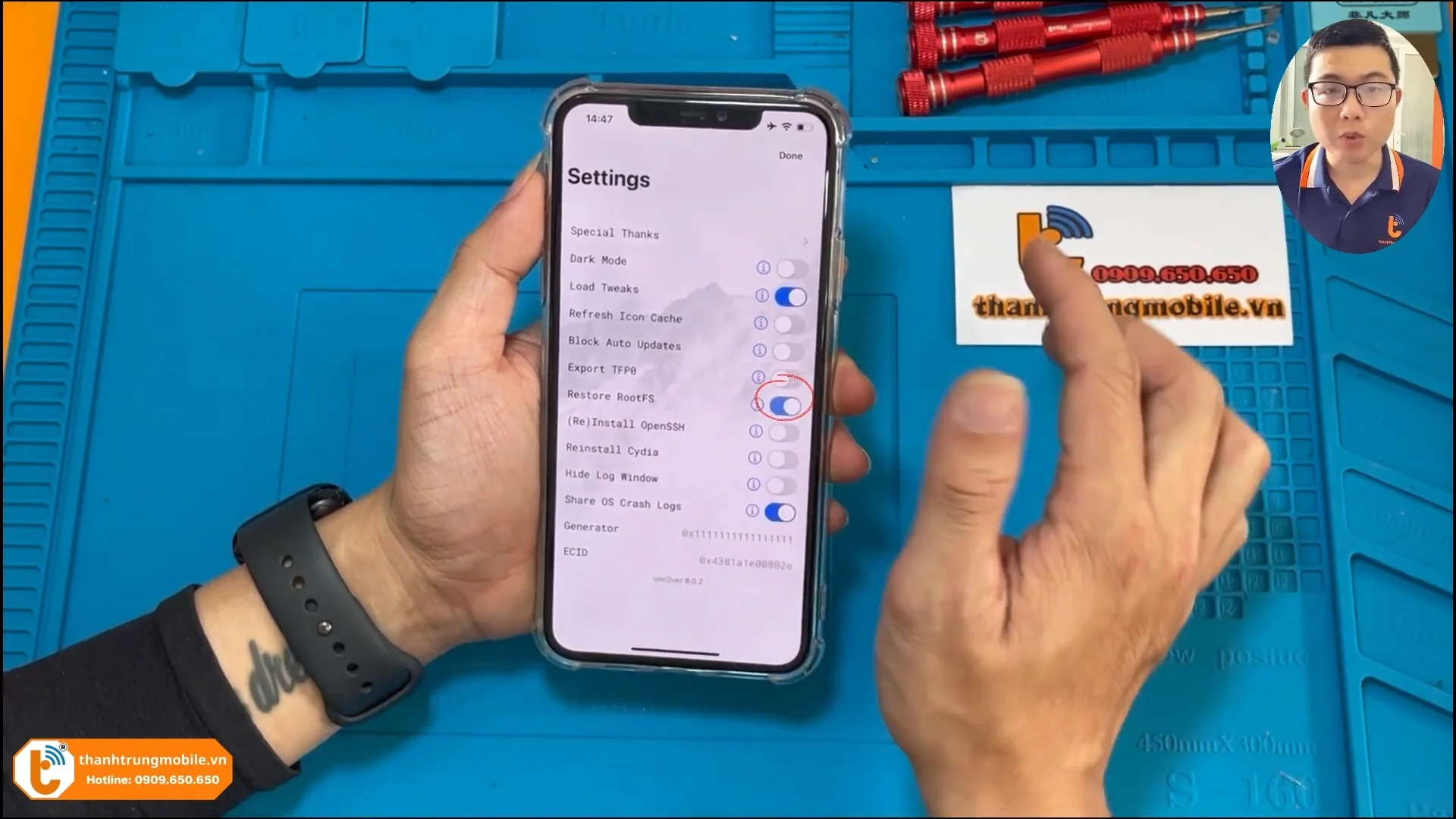 cách xóa Jailbreak Unc0ver
