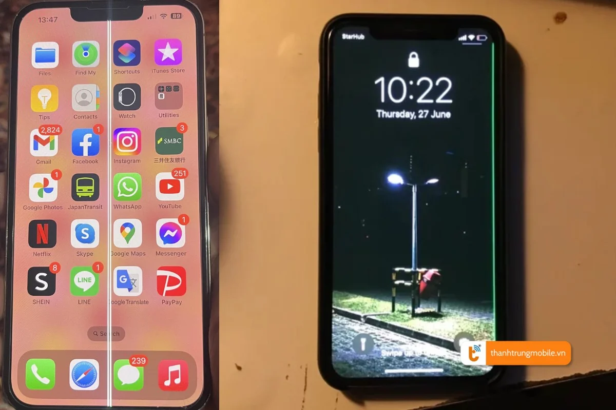 iphone 13 pro max bị sọc màn hình