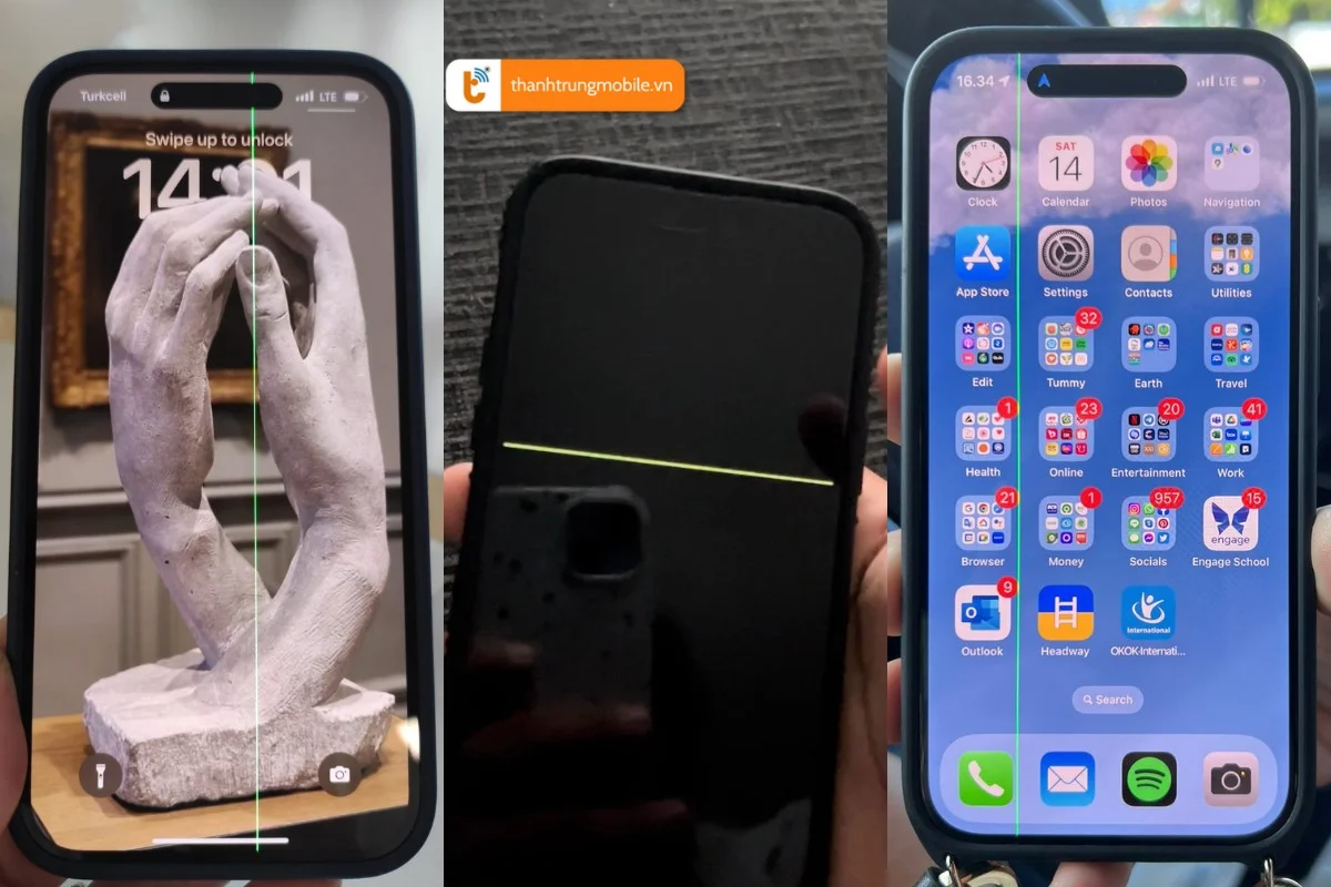 iphone 14 pro max bị sọc màn hình