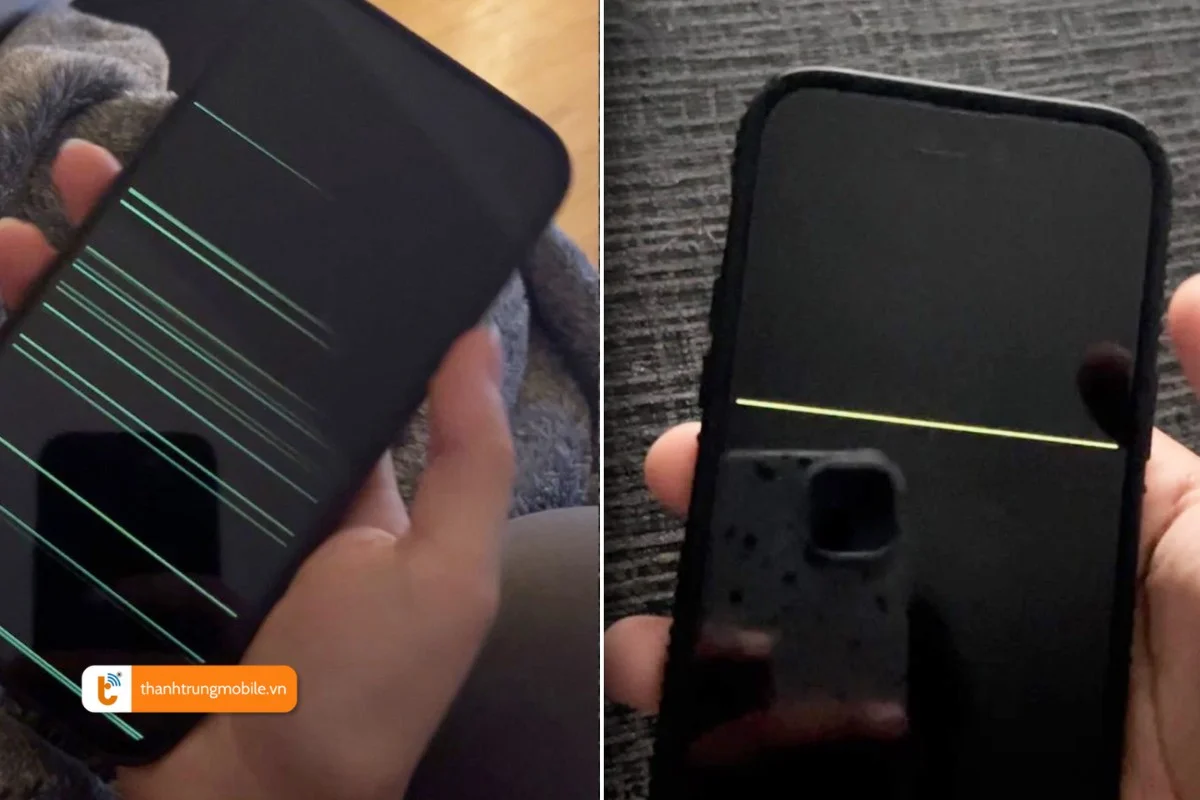 iPhone bị sọc ngang màn hình
