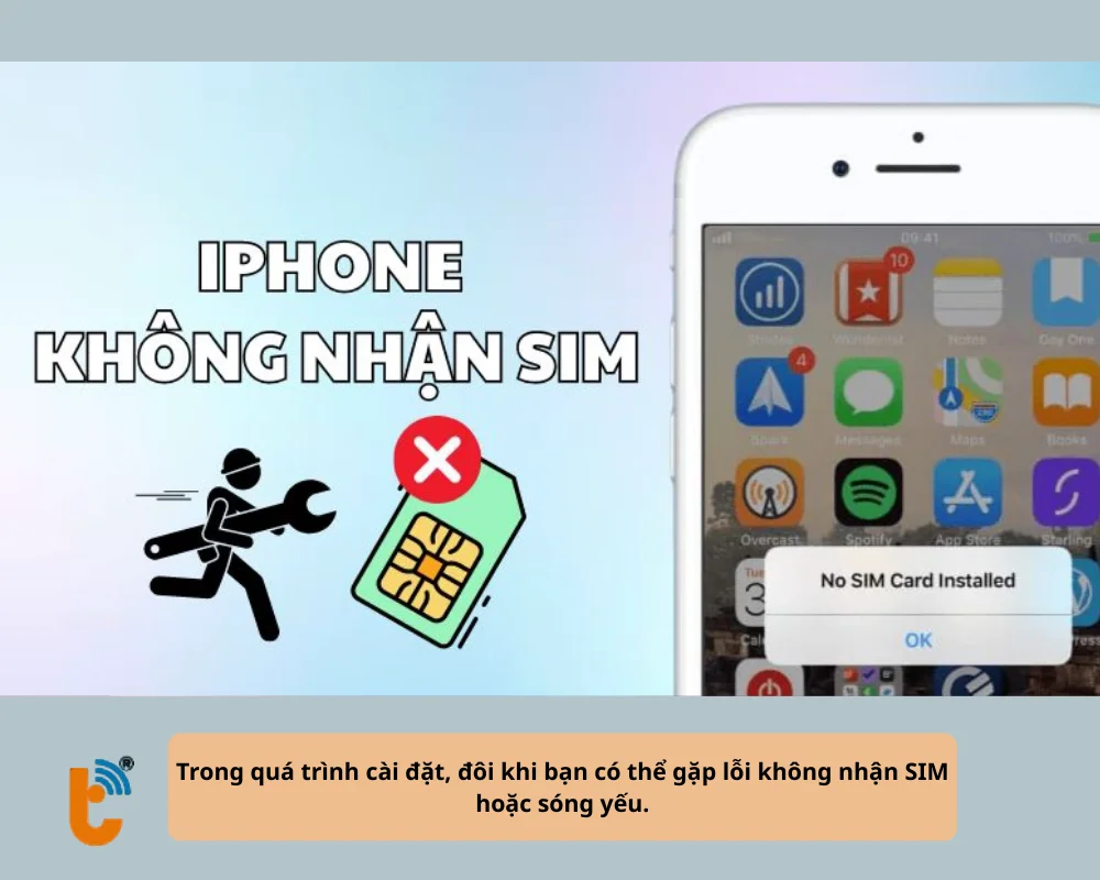 Khắc phục iPhone không nhận SIM