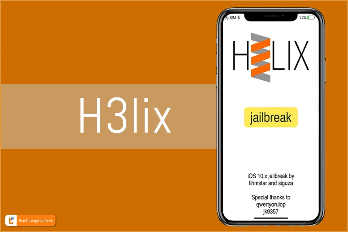 Jailbreak iOS 10.x bằng tool h3lix
