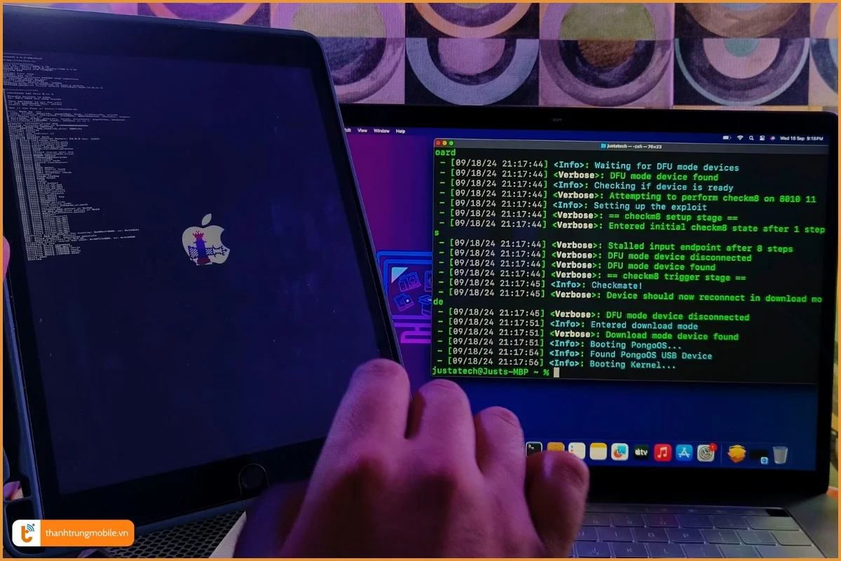 Jailbreak iOS 18 trên iPad Gen 7