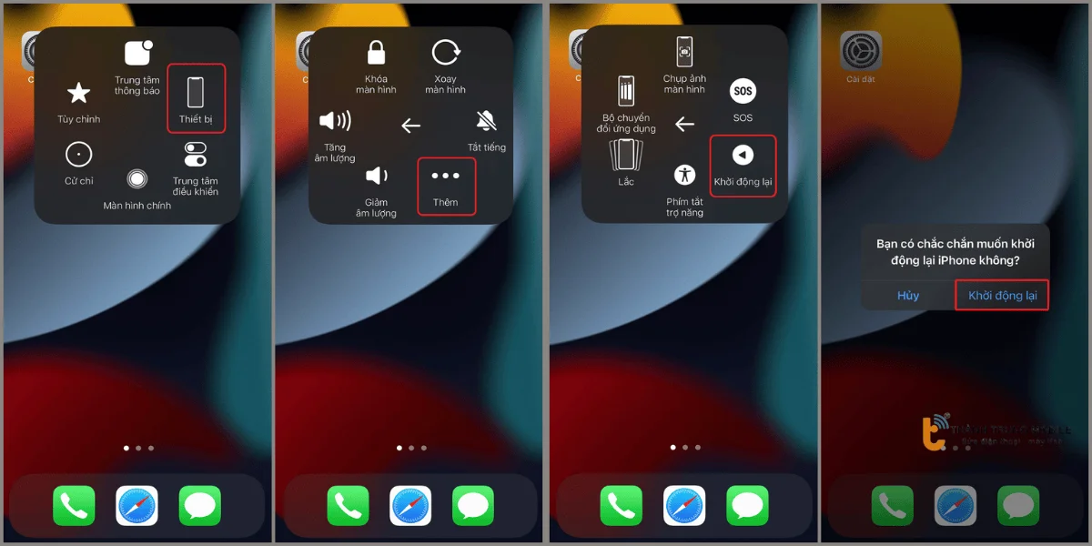 Khởi động lại iPhone
