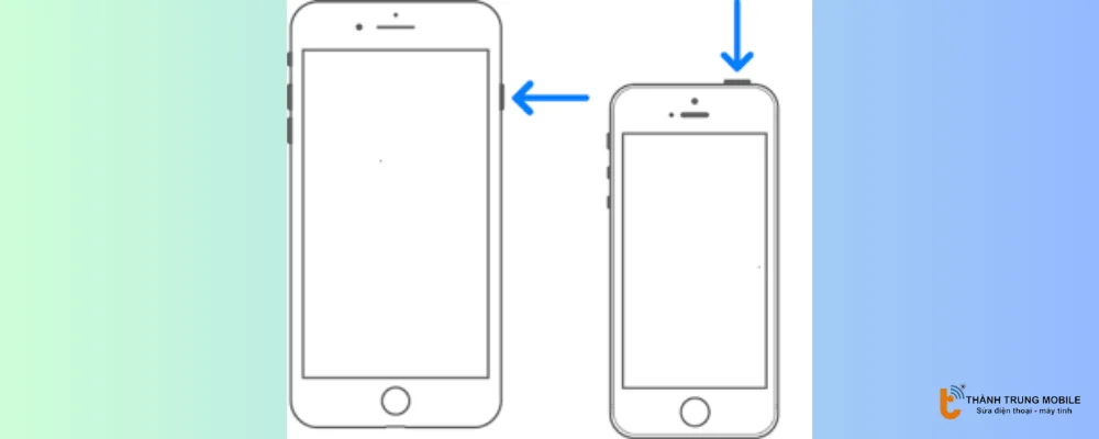 Khởi động lại iPhone 8 trở xuống