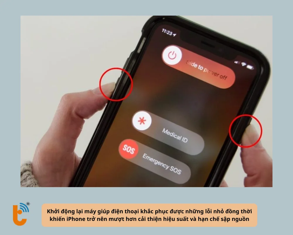 khởi động lại máy