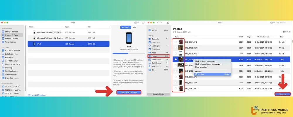 Khôi phục ảnh đã xóa bằng Disk Drill