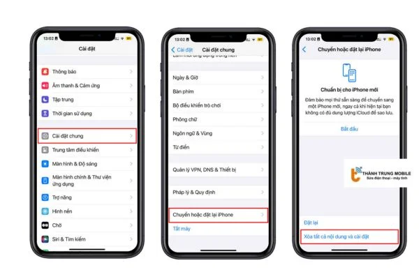 Khôi phục cài đặt gốc trên iPhone