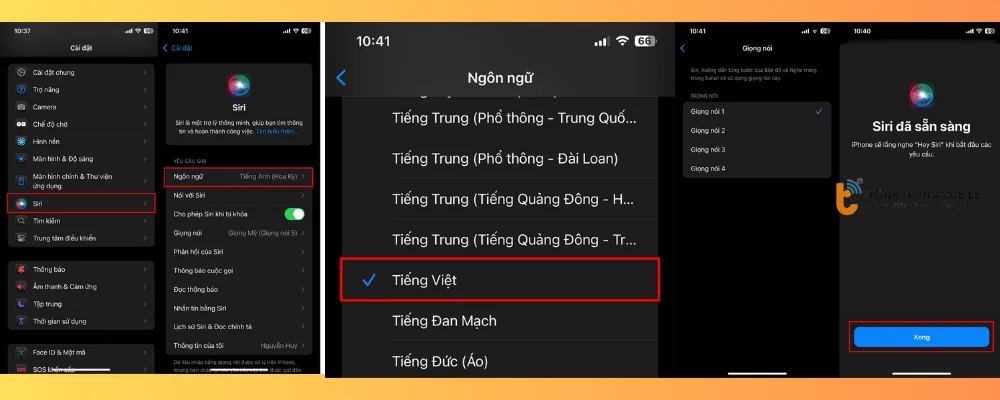 Kích hoạt Siri tiếng Việt