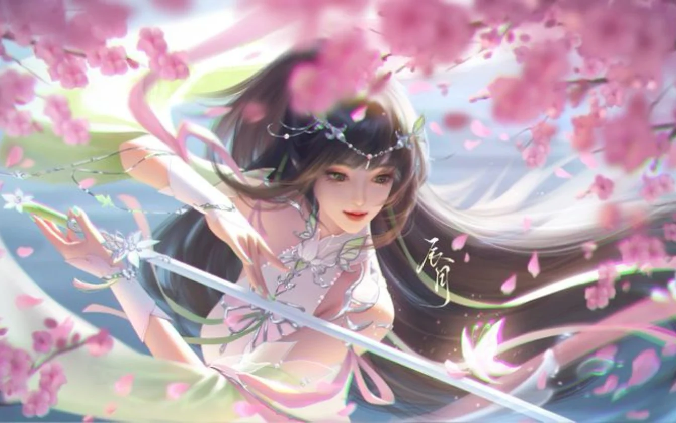 Kiếm nữ hoa anh đào tung chiêu giữa mùa xuân rực rỡ