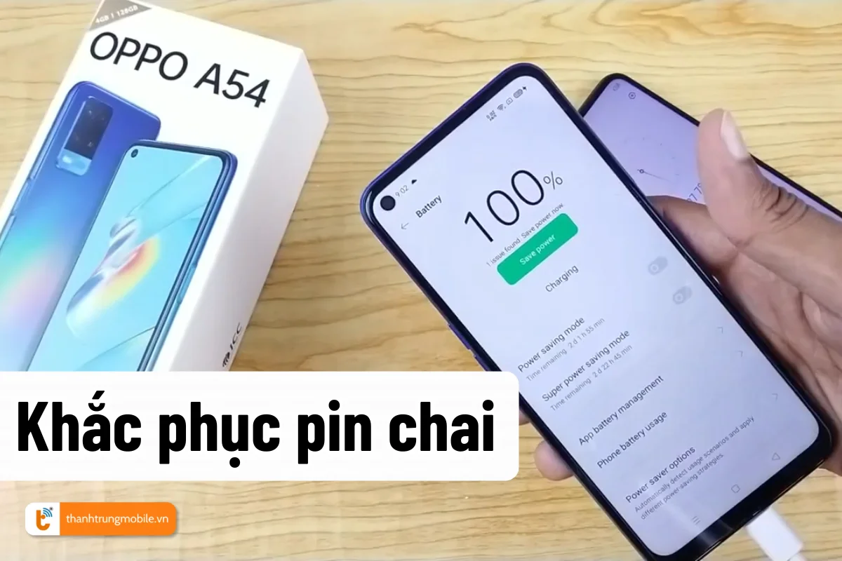 kiểm tra độ chai pin oppo a54