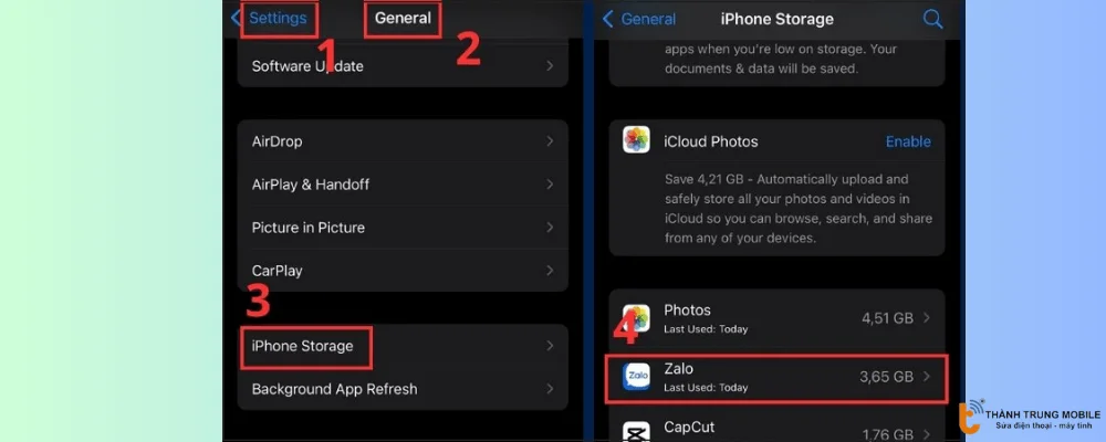 Kiểm tra dung lượng Zalo